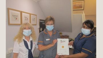 5-year service award for Highclere Care Assistant